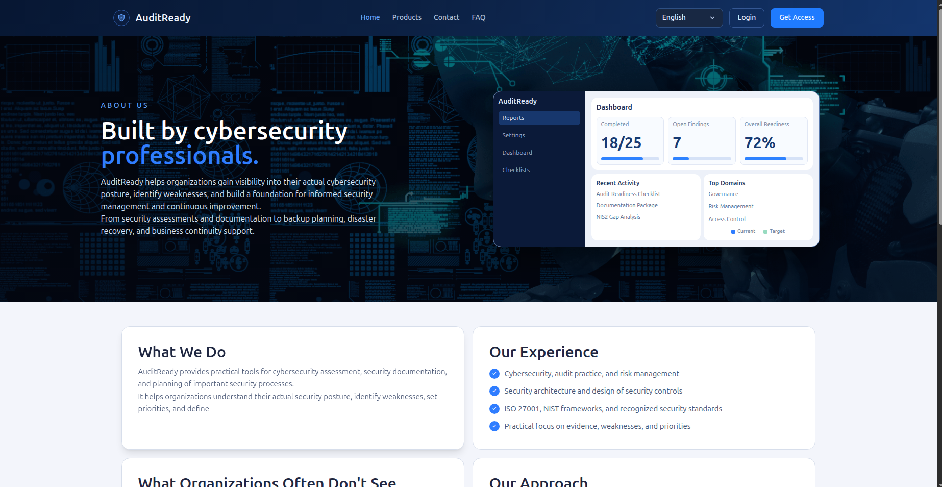 AuditReady platform screenshot